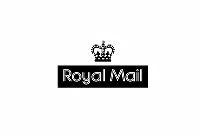 Royal Mail Logo - Bold Monochrome White Background